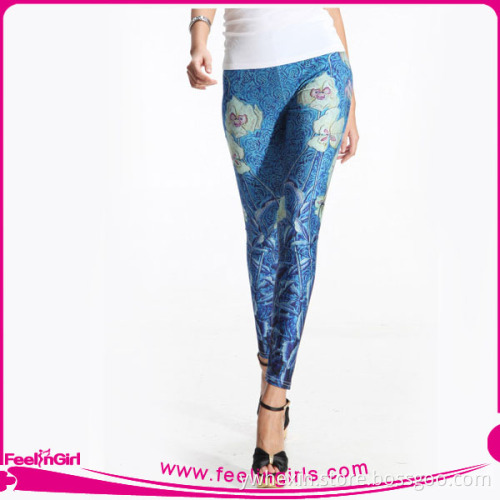 Best Quality Competitive Price Blue Flower Printed Sexy Tights